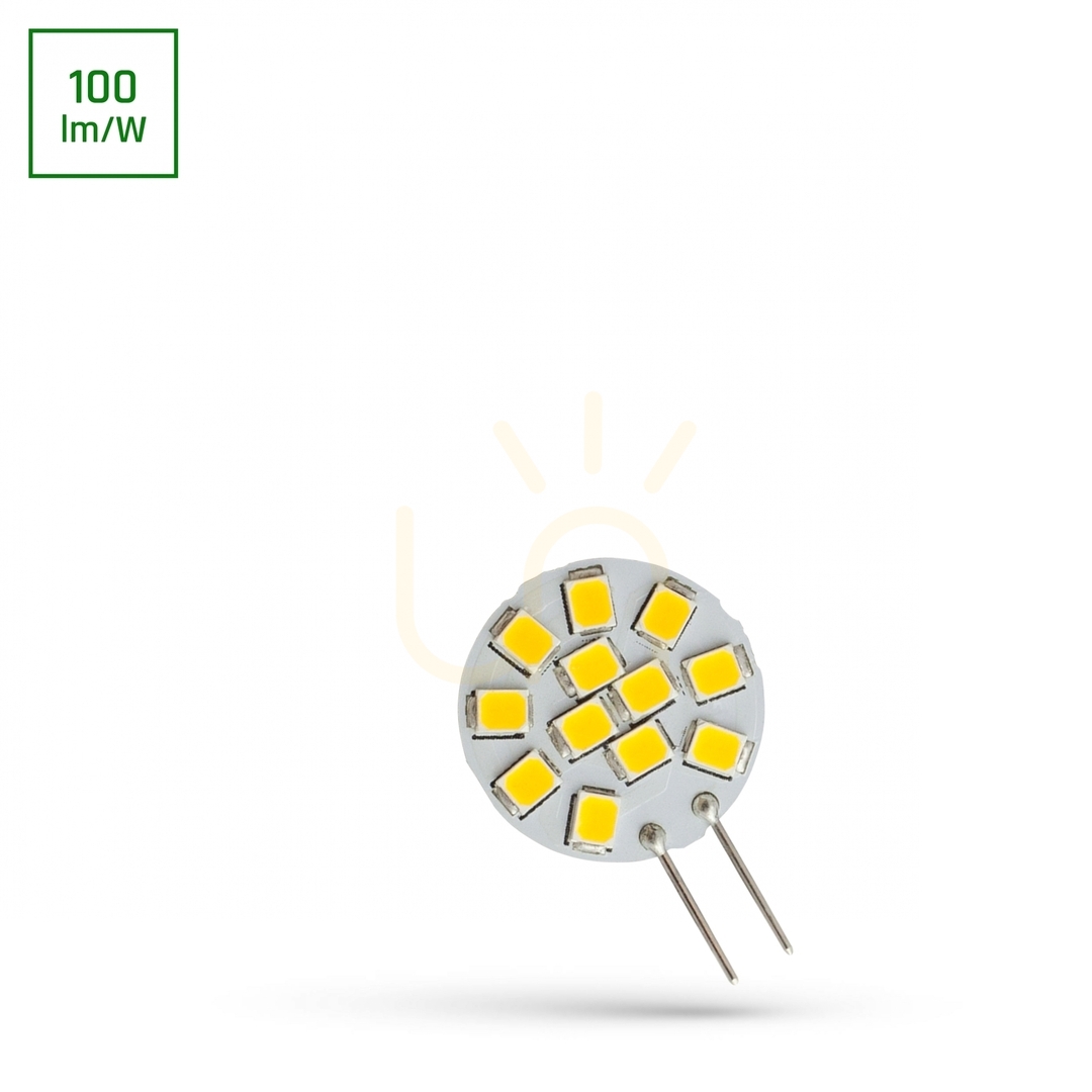 Kontrola LED žárovka G4 12V 1,2W WW 20mm Spectrum LED žárovka G4 12V 1,2W WW 20mm Spectrum