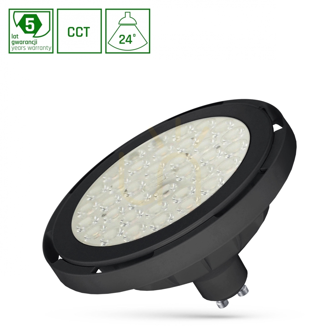 Kontrola LED žárovka Ar111 GU10 230V 8,5W Smd 24 St CCT Black Spectrum 5 let záruka LED žárovka Ar111 GU10 230V 8,5W Smd 24 St CCT Black Spectrum 5 let záruka