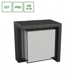 Venkovní nástěnné svítidlo Verto Square Edge 10W CCT 230V 160/120 St IP65 160 X160 X100mm Černá. small 0