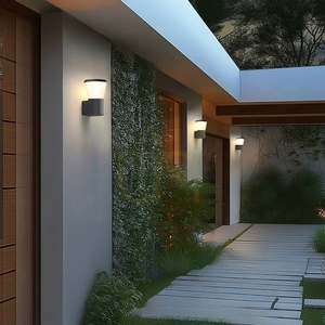 Venkovní nástěnné svítidlo Stella Round Wall GU10 6W CCT 230V 270 St IP44 Ik08 155 X160 X230mm Černá kulatá fasáda. small 4