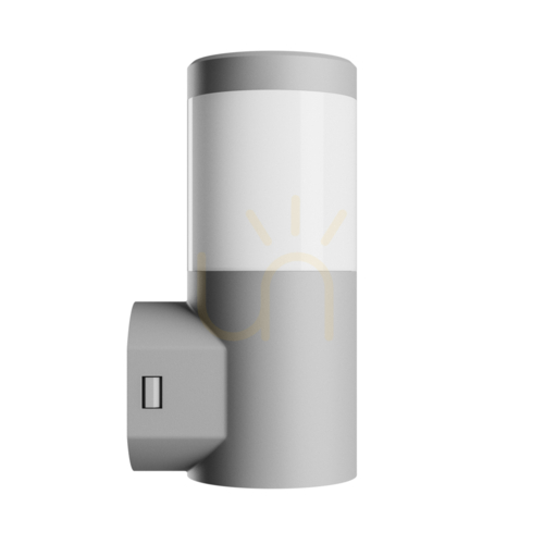 Kontrola Venkovní nástěnné svítidlo Stella Column Wall GU10 6W CCT 230V 270 St IP44 Ik08 100 X130 X245mm Grey Round Facade.