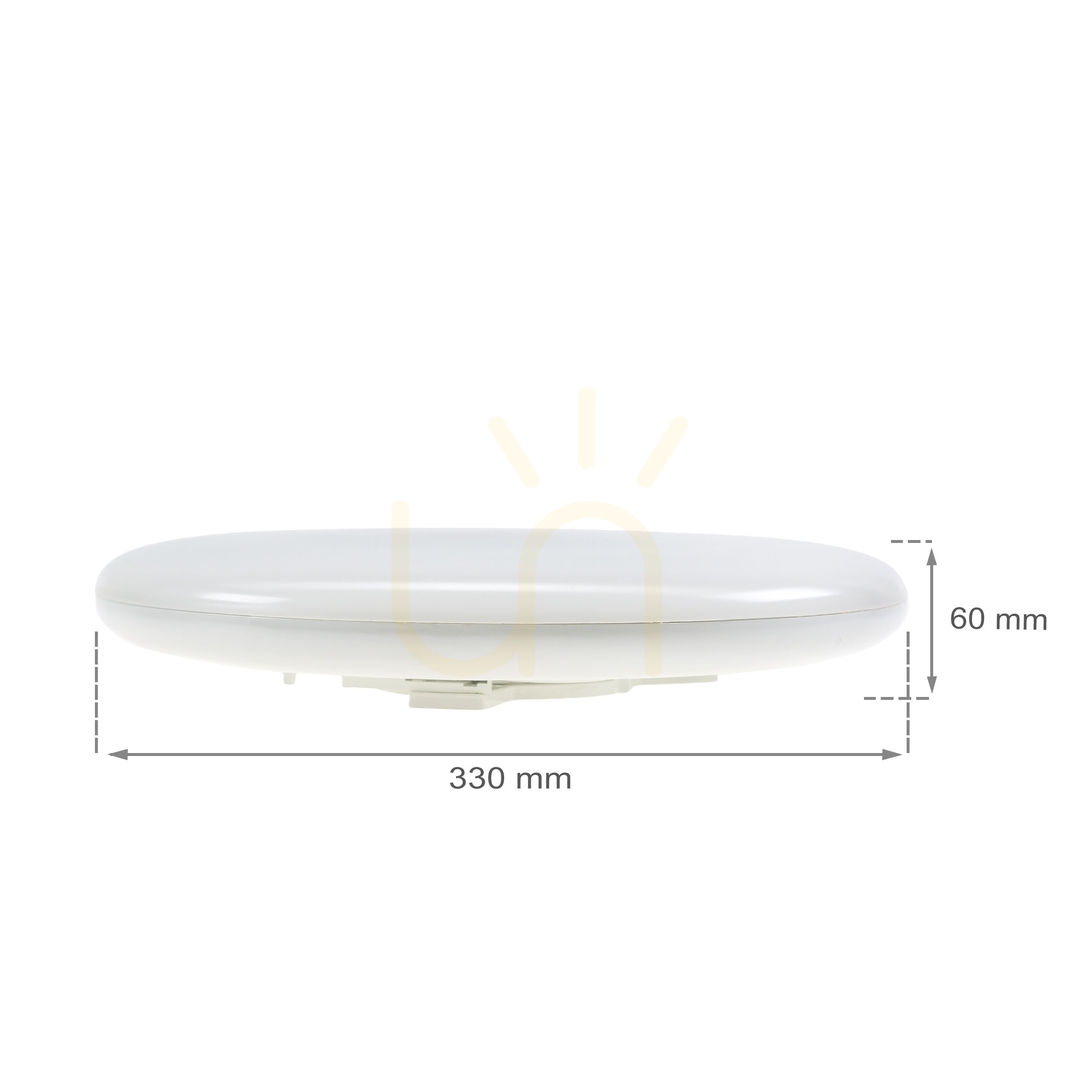 Zobrazit Plafond Nymphea Eco 2 28W WW 230V 120st IP44 Ik07 Fi330x60mm Bílá kulatá. Plafond Nymphea Eco 2 28W WW 230V 120st IP44 Ik07 Fi330x60mm Bílá kulatá.