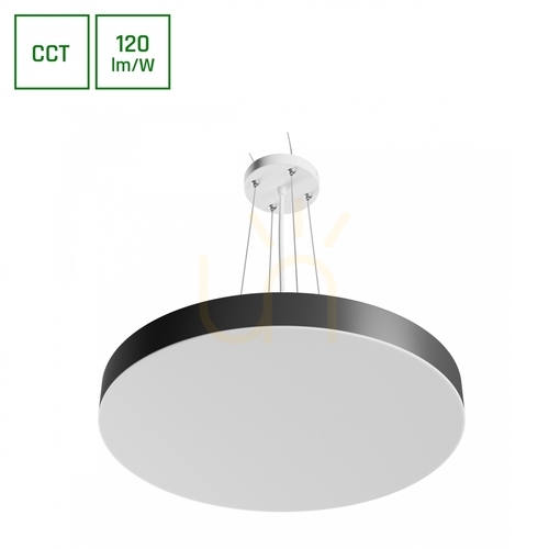 Kontrola Plafond Nymphea Optima Black 36W CCT 230V 120 St IP20 Fi400 X50mm White Black Round.