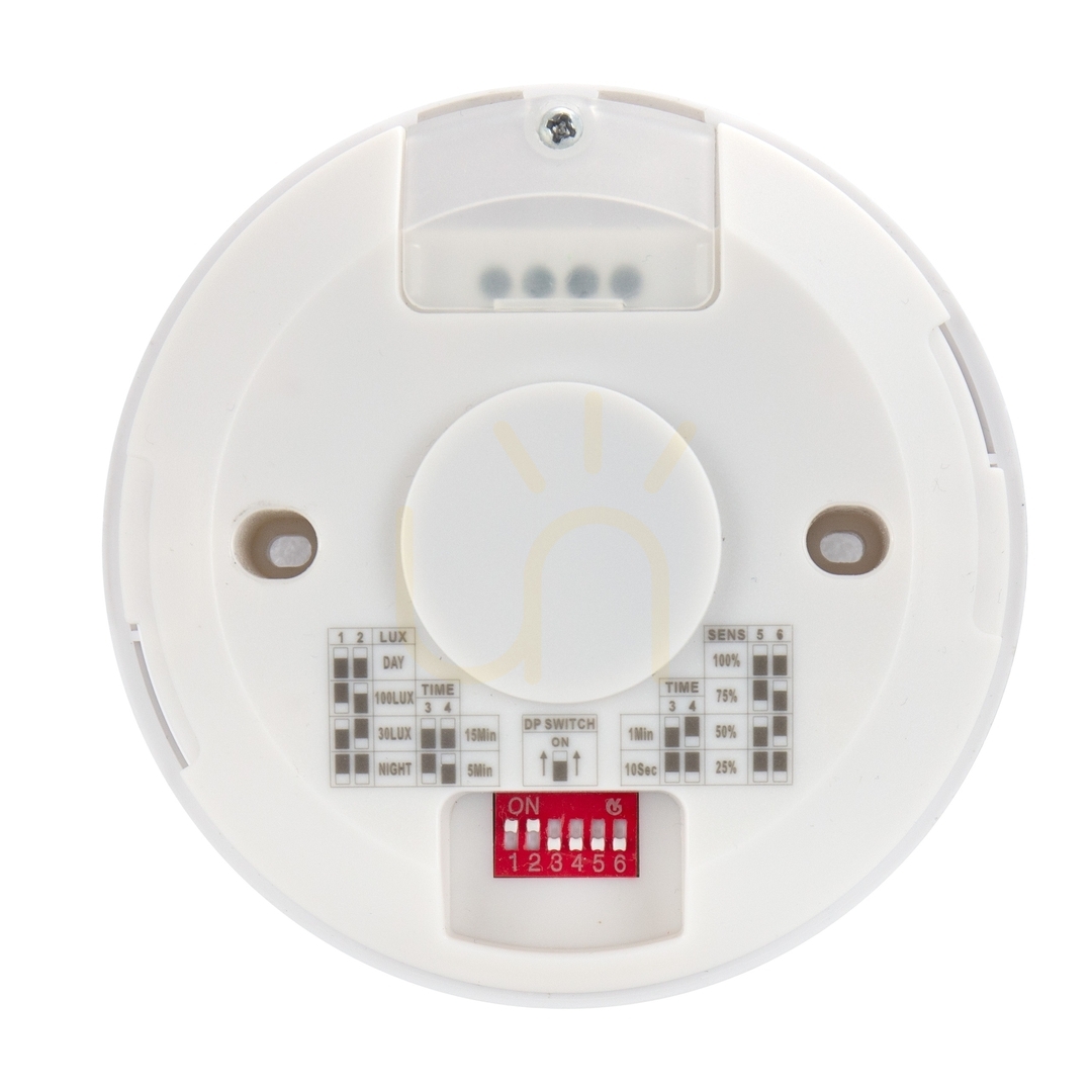 Zobrazit Mikrovlnný senzor pohybu a přítomnosti za soumraku 360st 800/400W 6m N/T IP20 230 V Mikrovlnný senzor pohybu a přítomnosti za soumraku 360st 800/400W 6m N/T IP20 230 V