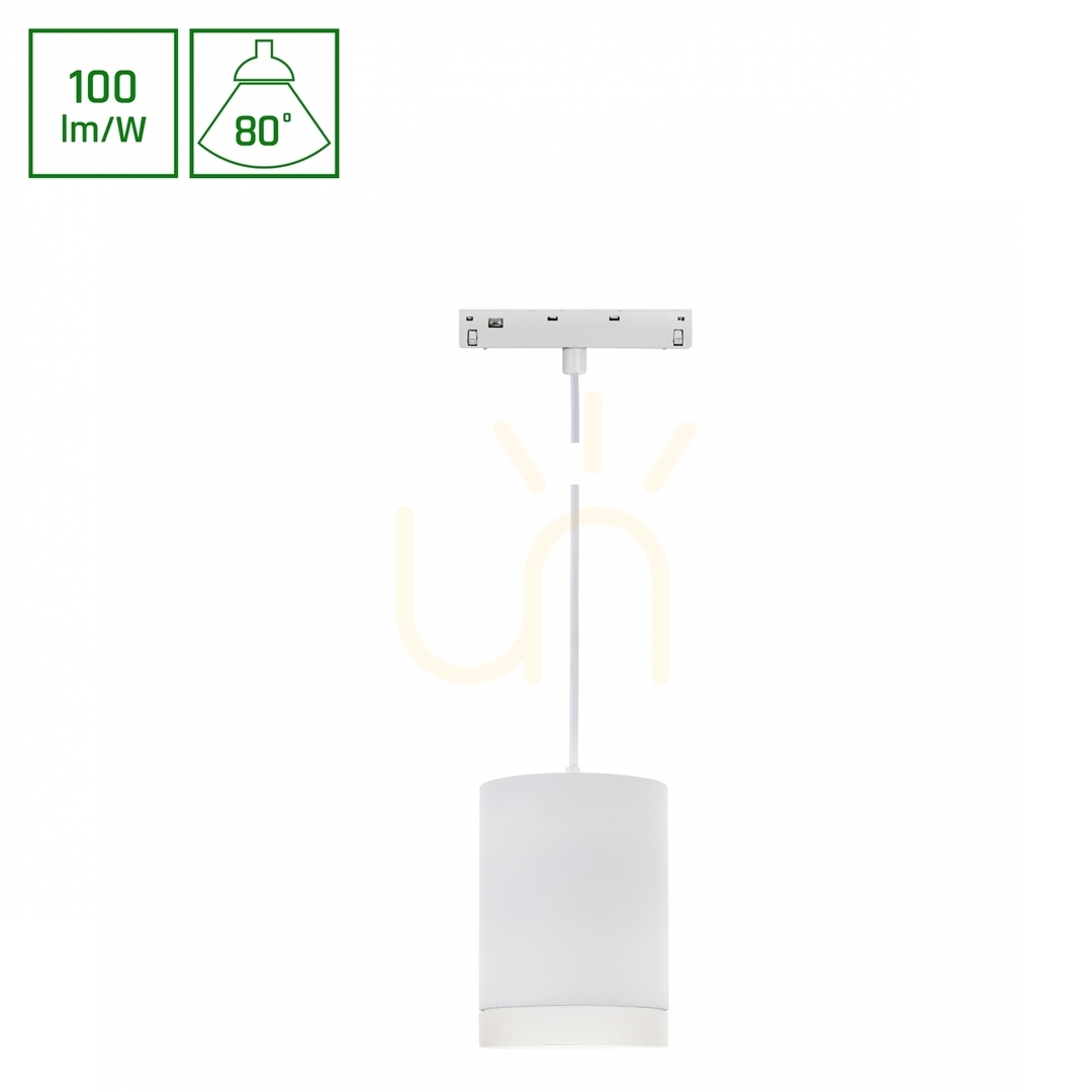 Pohled Systém Shift Basic Závěsné svítidlo 55 X95 mm (1100 drátů) 7 W 4000 K bílá. Systém Shift Basic Závěsné svítidlo 55 X95 mm (1100 drátů) 7 W 4000 K bílá.