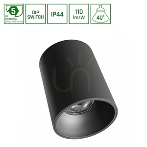 Svítidlo ORBITO pro povrchovou montáž 14 27W WW 230V 40 St IP44 Ugr<19 Ra90 Fi115 X152mm černé kulaté 5 let small 0