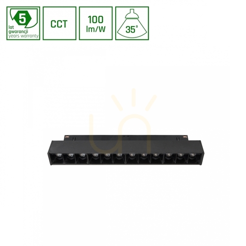 Kontrola Systém Shift CCT Grid S Lineární svítidlo 220 X23 X42 12W 35 St Černý spínač Záruka 5 let.