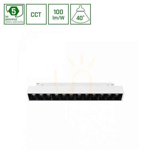 Kontrola Systém Shift Smart Grid S Lineární svítidlo 220x23x42 12W 40st White CCT/Dim Záruka 5 let.