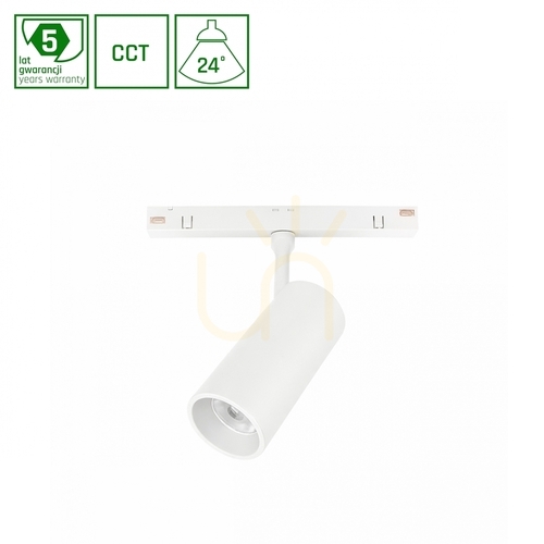 Kontrola Reflektor pro přípojnicový systém Shift Smart Spotm Směrové svítidlo 44x100x145mm 10W 24st White CCT/Dim Záruka 5 let.