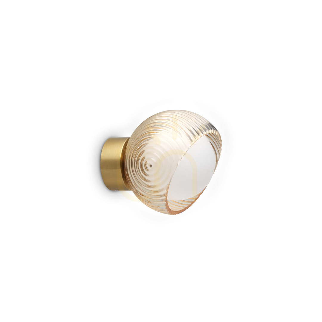 Wall Light Ideallux Bloom Brass Glass 11.5 cm 366531