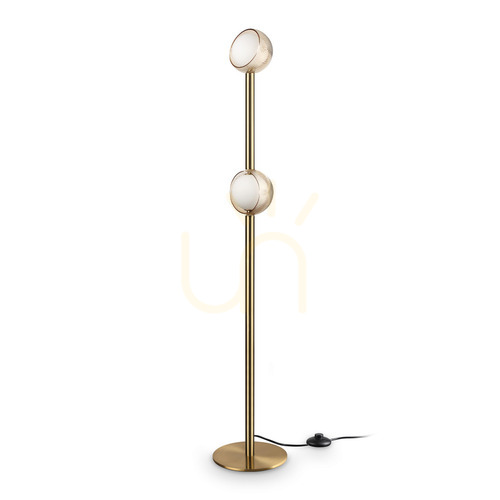 Kontrola Stojací lampa Ideal Lux Bloom mosazná LED 11W 2 světla 366616