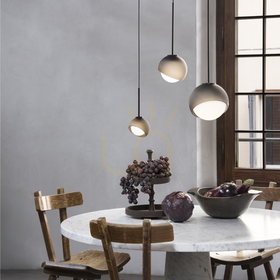 Pohled Závěsné svítidlo Ideallux Bloom černé sklo 22 cm 366678 Závěsné svítidlo Ideallux Bloom černé sklo 22 cm 366678