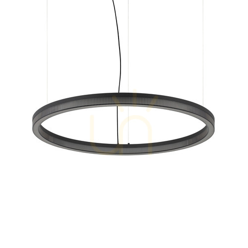 Kontrola Závěsné světlo Ideallux CROWN černé LED 43W 80 cm 365015