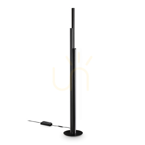 Kontrola Stojací lampa Ideallux DORICA černá LED 66W stmívatelná 190 cm 366234