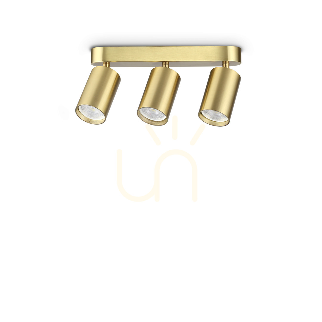 Kontrola Plafon Ideallux Dynamite mosaz 3x GU10 27,5 cm 371269 Plafon Ideallux Dynamite mosaz 3x GU10 27,5 cm 371269