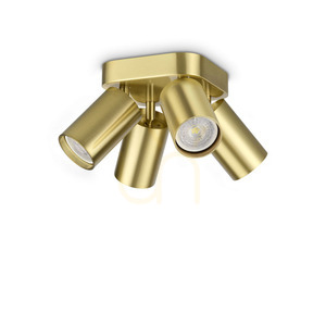 Plafon Ideallux Dynamite 371306 mosazný 4x GU10 13,5 cm small 0