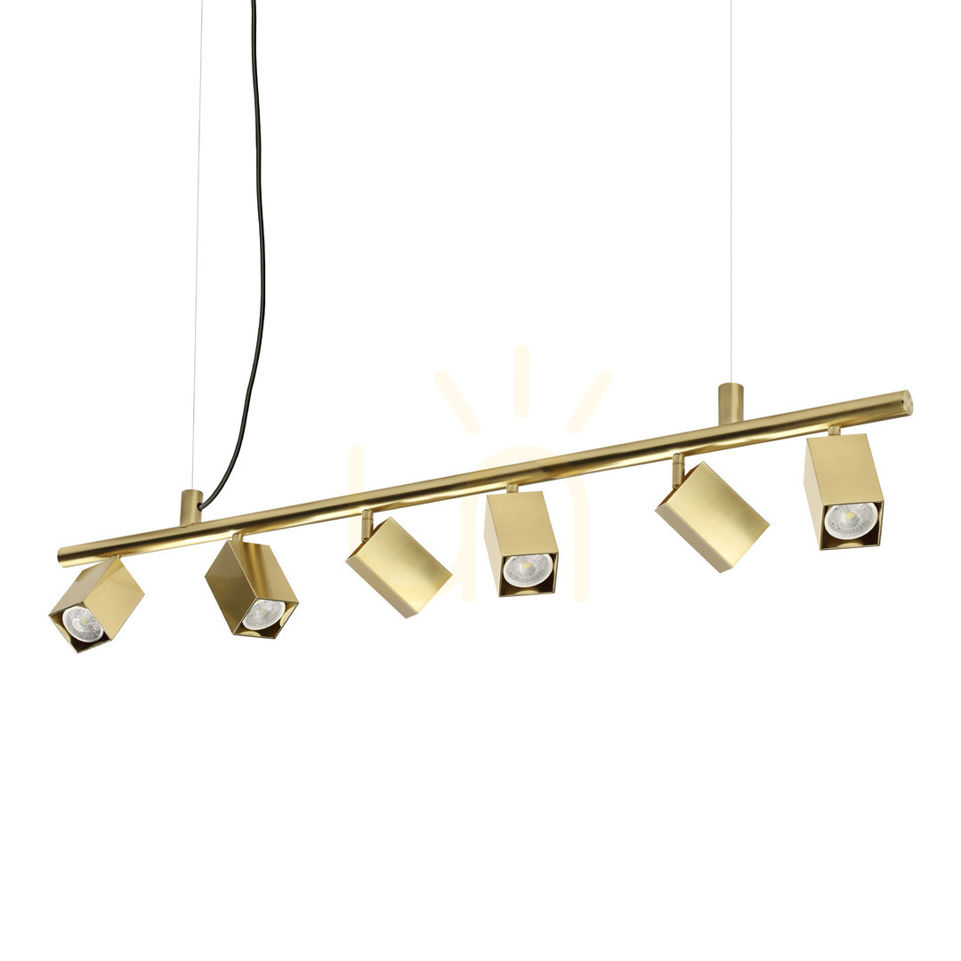Kontrola Závěsné svítidlo Ideallux DYNAMITE 371429 mosaz 6x GU10 115,5 cm Závěsné svítidlo Ideallux DYNAMITE 371429 mosaz 6x GU10 115,5 cm