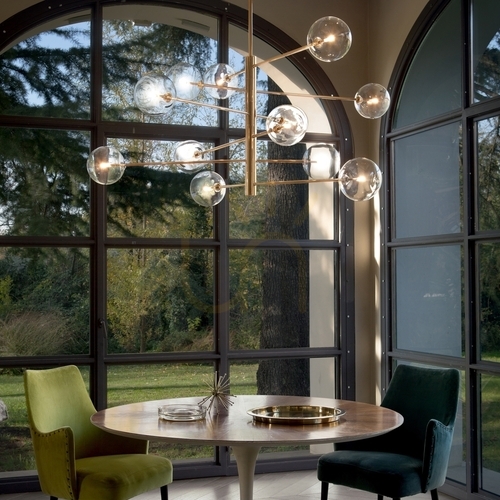 Kontrola Závěsné svítidlo Ideallux Equinoxe 364827 chrom sklo 3xG4 průměr 42 cm