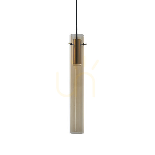 Kontrola Závěsné svítidlo Ideallux FLAM Amber 353869 jantarové sklo Ø6 cm