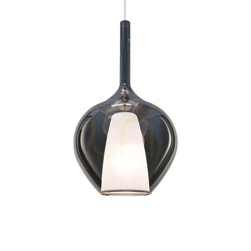 Kontrola Závěsné svítidlo Ideal Lux Kalique 359465 tónované sklo chrom 28 cm