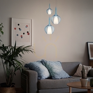 Závěsné svítidlo Ideallux Kalique 353616, tónované sklo, průměr 18 cm 1 Závěsné svítidlo Ideallux Kalique 353616, tónované sklo, průměr 18 cm small 1