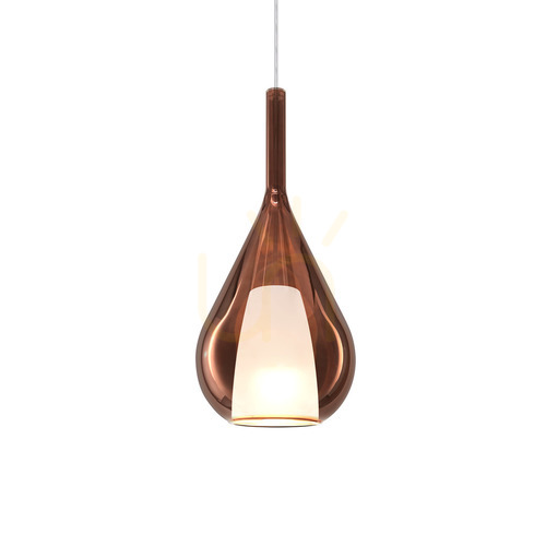 Kontrola Závěsné svítidlo Ideallux Kalique měděné 18 cm E27 360065