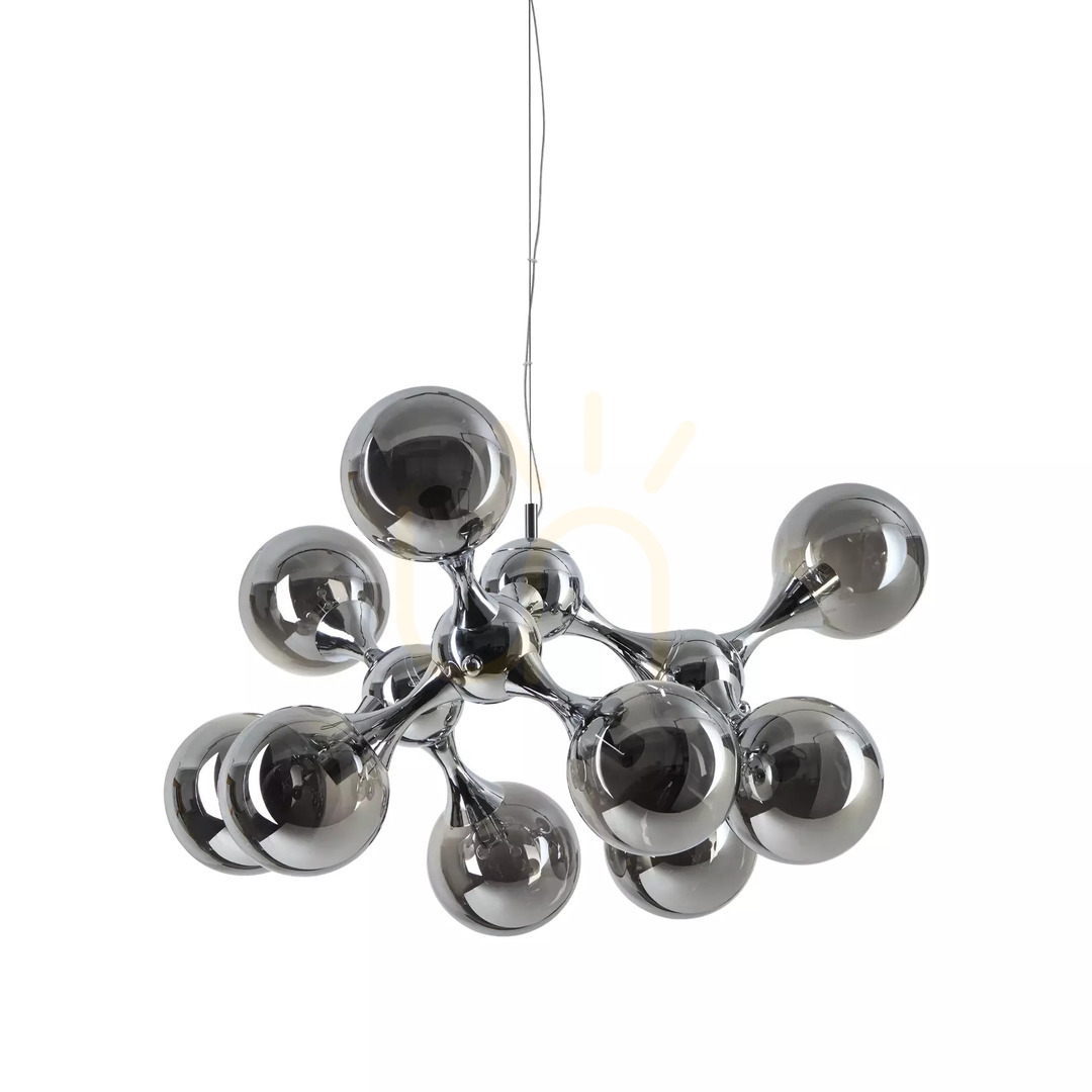 Pohled Závěsné svítidlo Ideallux NODI 370002 chrom 9xE14 průměr 80 cm Závěsné svítidlo Ideallux NODI 370002 chrom 9xE14 průměr 80 cm