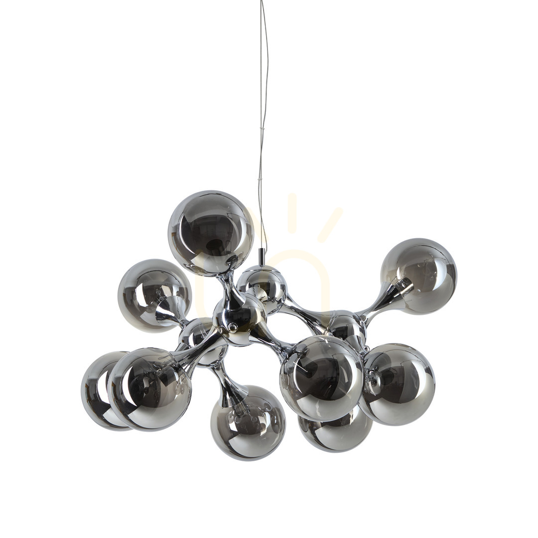 Kontrola Závěsné svítidlo Ideallux NODI 370002 chrom 9xE14 průměr 80 cm Závěsné svítidlo Ideallux NODI 370002 chrom 9xE14 průměr 80 cm