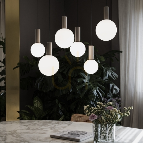 Kontrola Závěsné svítidlo Ideallux ODEON 349237 bílé 6x LED 39W sklo kov, průměr 57 cm