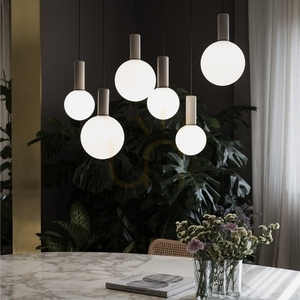 Závěsné svítidlo Ideallux ODEON 349237 bílé 6x LED 39W sklo kov, průměr 57 cm small 1