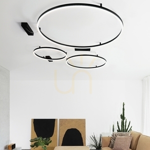 Plafon Ideal Lux Oracle Slim 370217 mosazný LED 50 cm 3000K small 1
