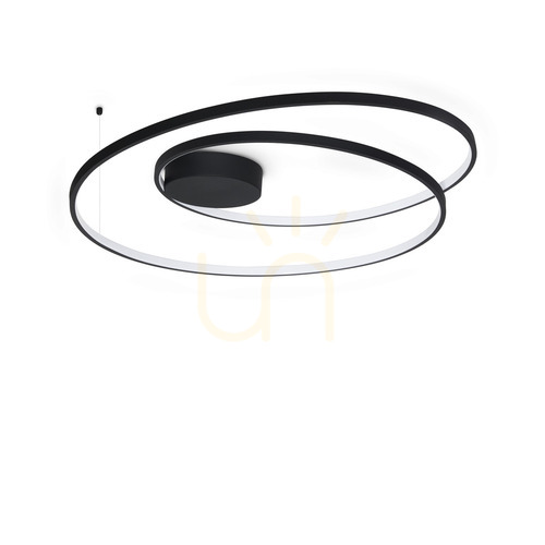 Kontrola Plafon Ideallux OZ 365053 černý LED 52W 3000K 80 cm