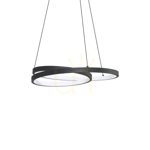 Kontrola Závěsné svítidlo Ideallux OZ černé LED 38W 3000K 40 cm 364957