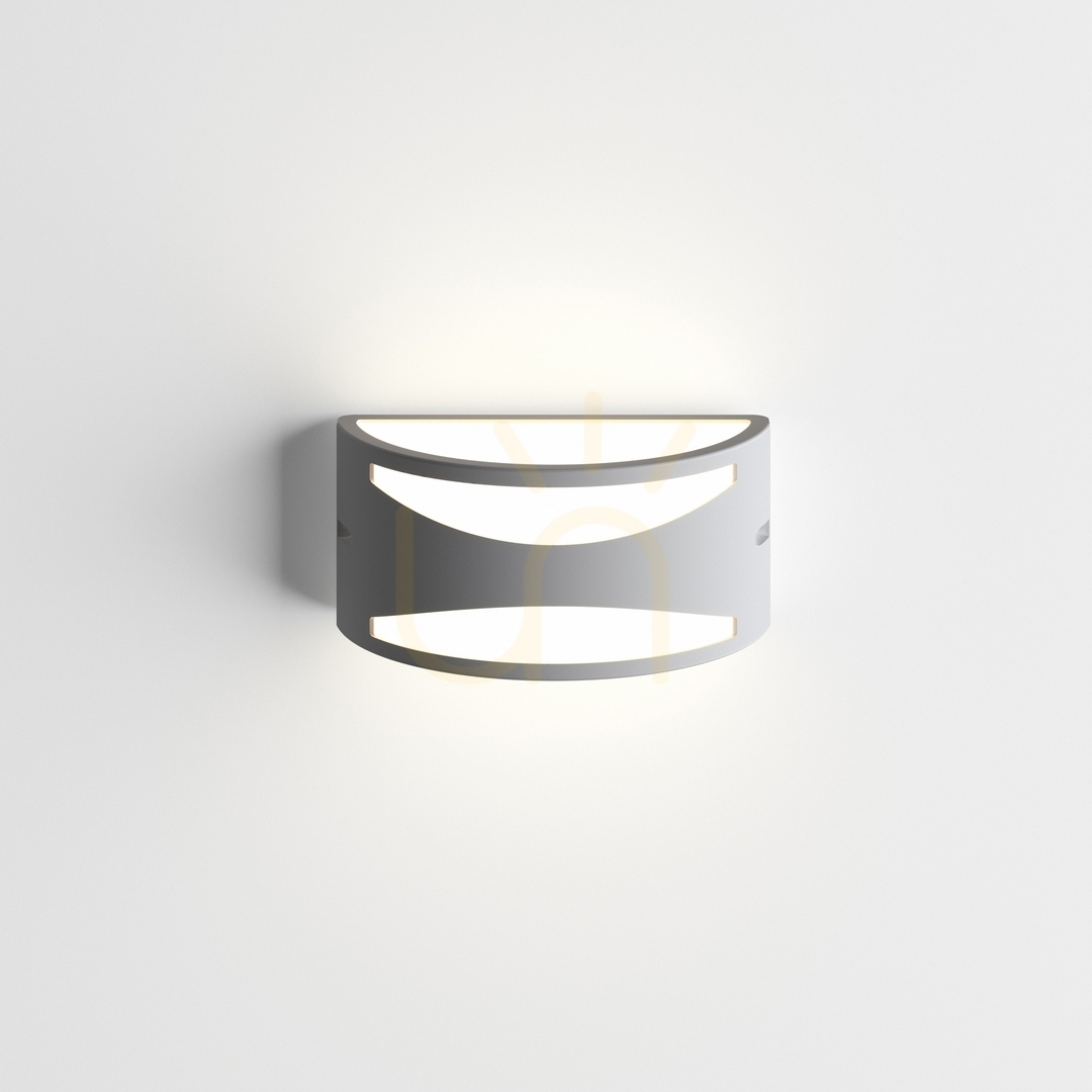 Pohled Venkovní nástěnné svítidlo Ideallux REX 370972 šedé 25 cm IP44 Venkovní nástěnné svítidlo Ideallux REX 370972 šedé 25 cm IP44