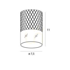 Plafon Max Light Fusion RAL 7044 C0274 stropní svítidlo small 1