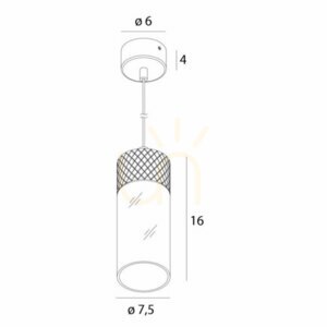 Závěsné svítidlo Max Light Fusion černé P0640 small 0