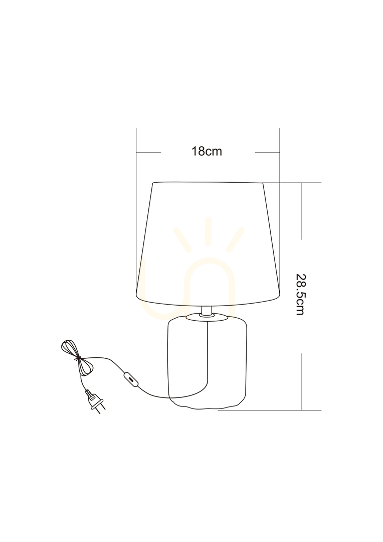 Pohled HS9143-GD Bílá stolní lampa 1xE14. HS9143-GD Bílá stolní lampa 1xE14.