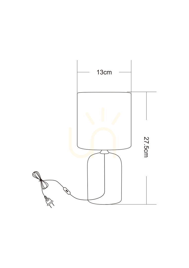 Pohled Bílá stolní lampa Zuma Line HS9085, E14 Bílá stolní lampa Zuma Line HS9085, E14