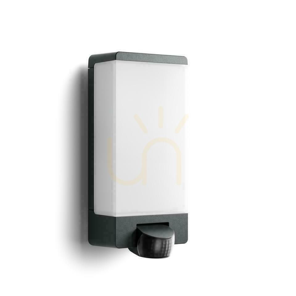 Pohled Fasádní svítidlo s čidlem pohybu a soumraku Steinel L 14 S PIR max.60W E27 IP44 IK03 230V antracit / nerezová ocel Fasádní svítidlo s čidlem pohybu a soumraku Steinel L 14 S PIR max.60W E27 IP44 IK03 230V antracit / nerezová ocel