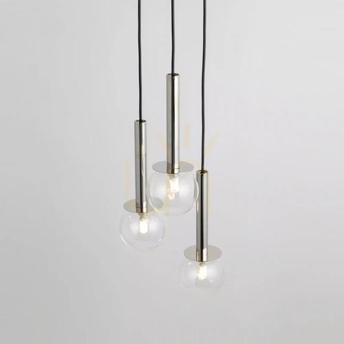 Kontrola Závěsná lampa Sigma DAISY 3 černá/stříbrná, sklo, G9, SKU 40752