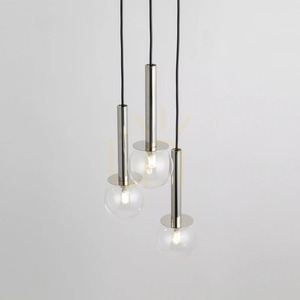 Závěsná lampa Sigma DAISY 3 černá/stříbrná, sklo, G9, SKU 40752 small 1