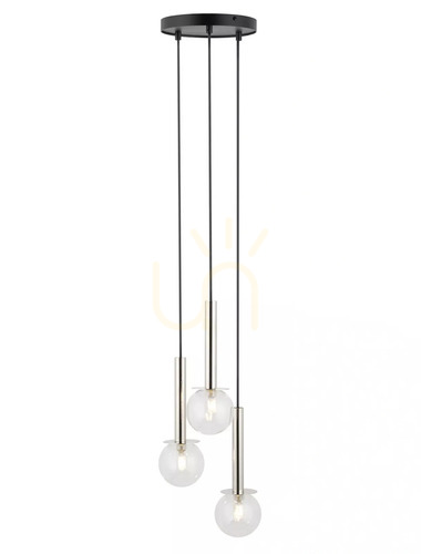 Kontrola Závěsná lampa Sigma DAISY 3 černá/stříbrná, sklo, G9, SKU 40752