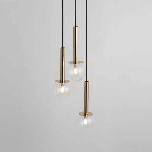 Kontrola Závěsná lampa Sigma DAISY 3 zlatá průhledná 40758