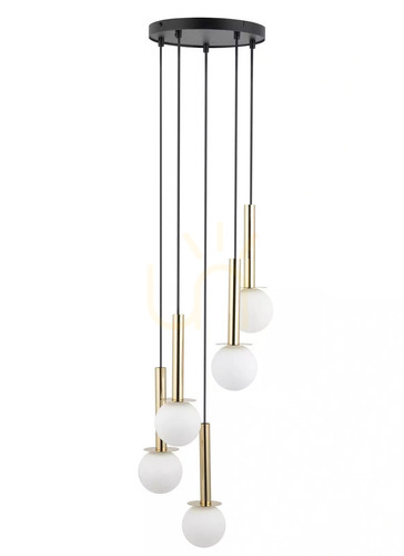 Kontrola Závěsná lampa Sigma DAISY 5 zlatá bílá 40771