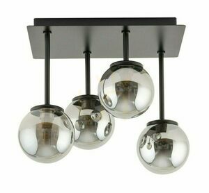 Plafon Sigma Tulia 4 černý šedé sklo 12W G9 33504 small 0