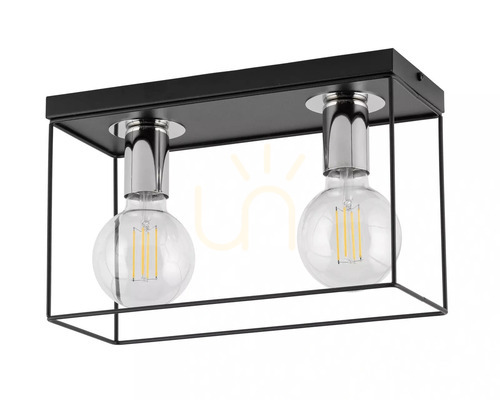 Kontrola Plafón Sigma VOX 2 černý stříbrný E27 34 cm 40699