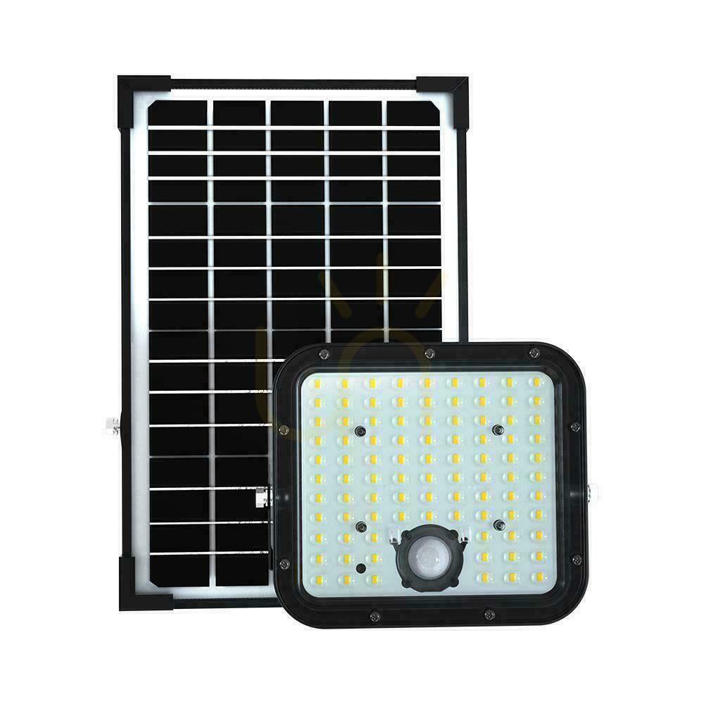 Kontrola LED solární reflektor V-TAC 30W dálkové ovládání automatický časovač snímač pohybu IP65 CCT VT-432CCT 4800lm LED solární reflektor V-TAC 30W dálkové ovládání automatický časovač snímač pohybu IP65 CCT VT-432CCT 4800lm