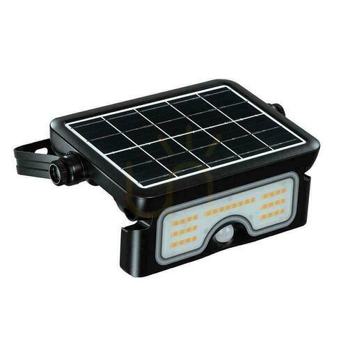 Kontrola V-TAC 7W CCT solární LED reflektor s čidlem pohybu IP65 černý VT-777-7 STEP: 3000K + 4000K + 6500K 900lm