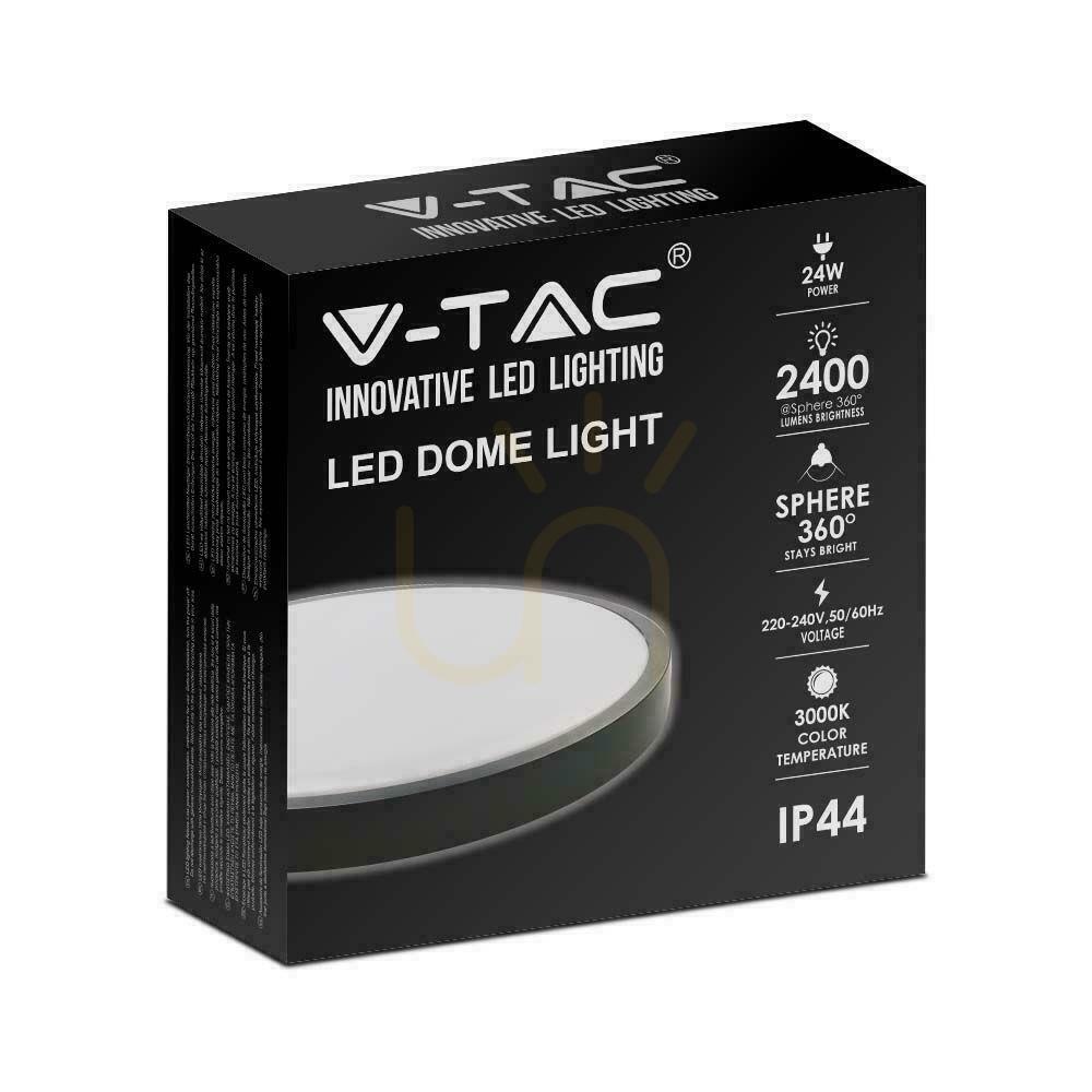 Náhled V-TAC 24W LED kruhové stropní svítidlo IP44 30cm černé VT-8624B-RD 4000K 2400lm V-TAC 24W LED kruhové stropní svítidlo IP44 30cm černé VT-8624B-RD 4000K 2400lm