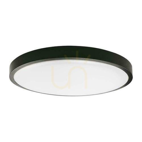 Kontrola V-TAC 24W LED kruhové stropní svítidlo IP44 30cm černé VT-8624B-RD 4000K 2400lm